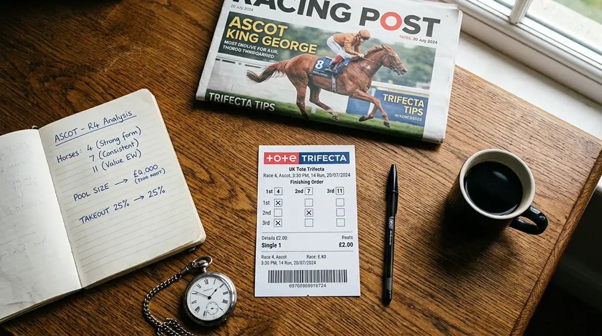 Diagram explaining how UK Tote pool betting works for Trifecta wagers